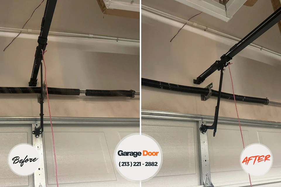 Before and after: garage door repair Fruitland, MD